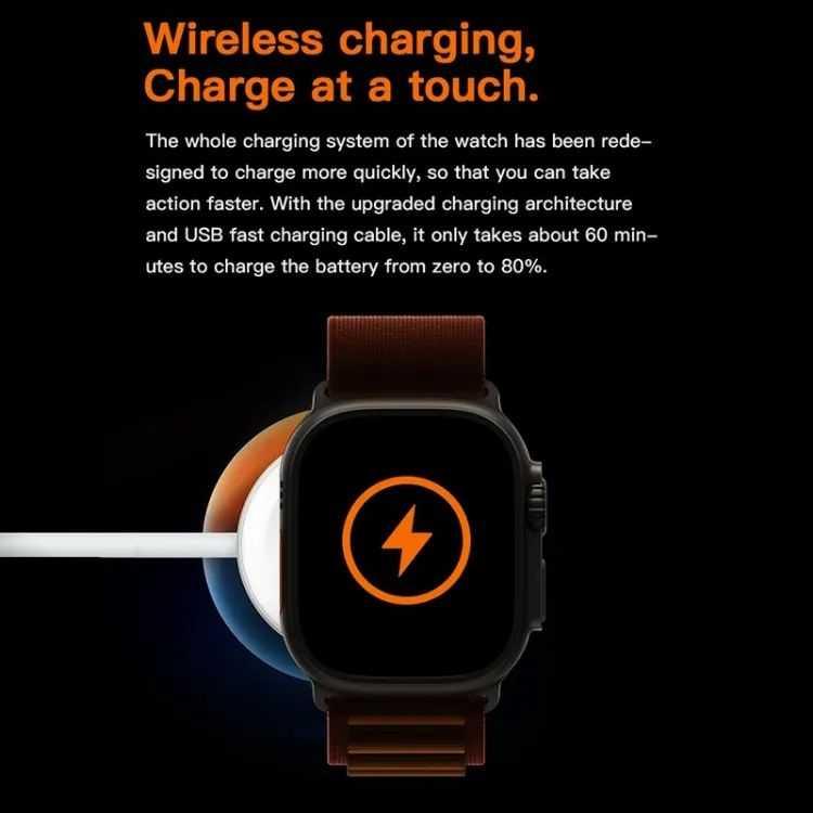 t800 Ultra Smart Watch Series Bluetooth Call Smartwatch With Ocean Strap Wireless Charging Best Battery Timing